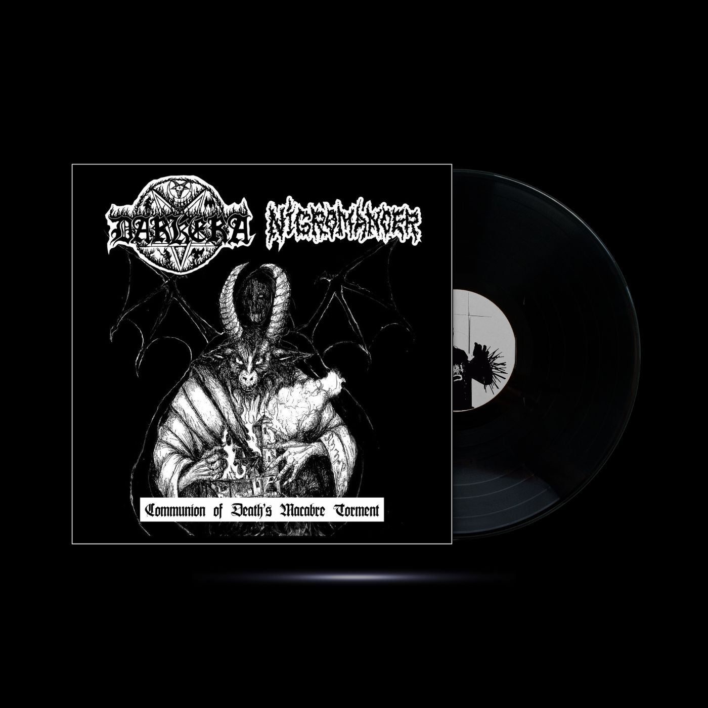 7" vinyl of black colour by Darkera and nigromancer