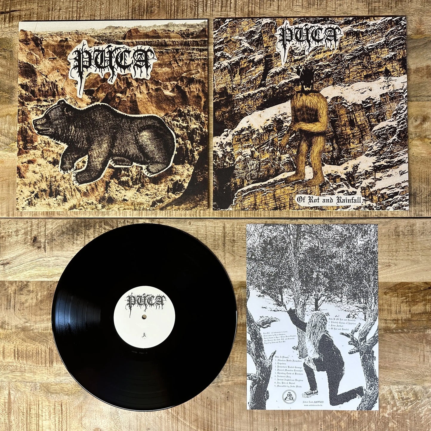 Black vinyl LP by Puca black metal punk